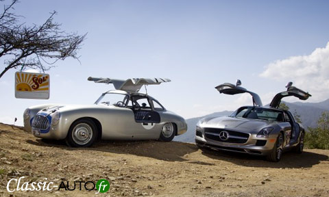 00-sl-et-sls Mercedes 300 SL de &952 et la SLS de 2010