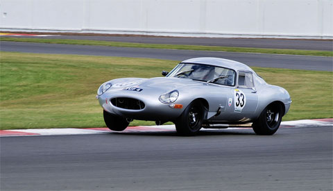 Jaguar Type E au Silverstone Classic 2009