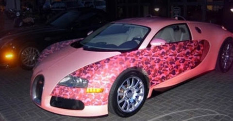 bugatti-veyron Bugatti Veyron rose