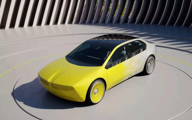 BMW i Vision Dee : look rétro mais technologie futuriste pour une voiture qui change de couleur