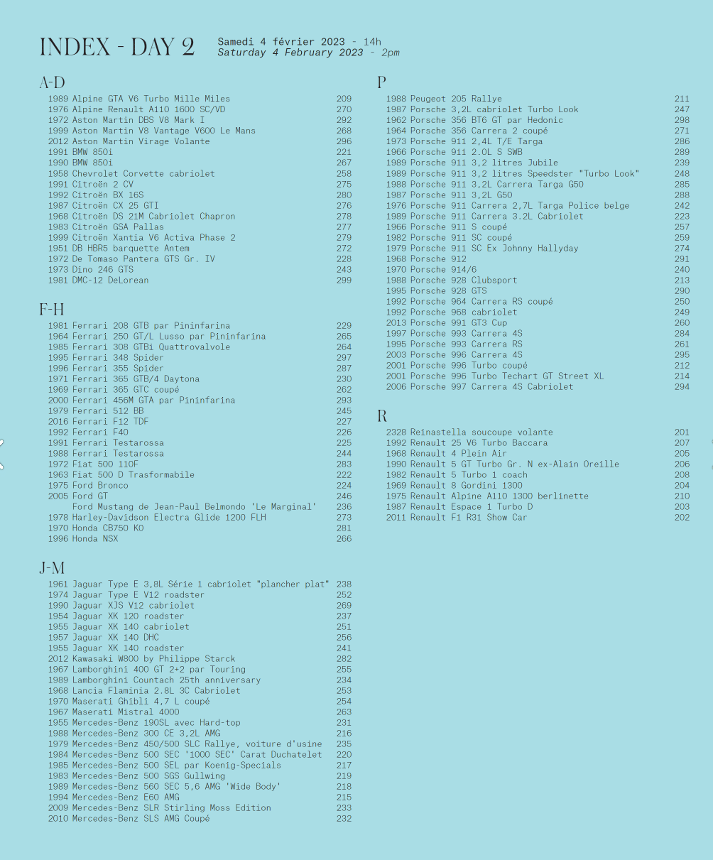 Rétromobile 2023 : la liste des voitures de la vente Artcurial